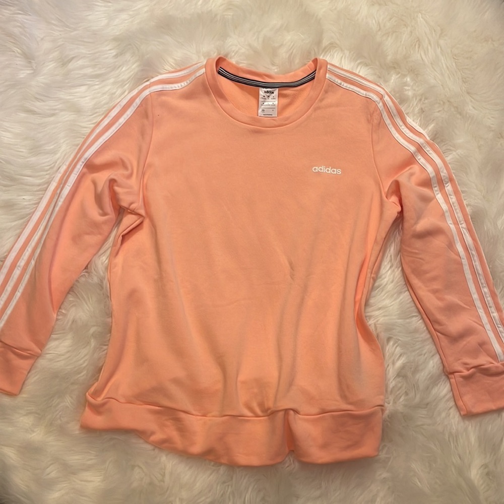Womens ADIDAS SWEATSHIRT/PEACH & WHITE Size: XL
